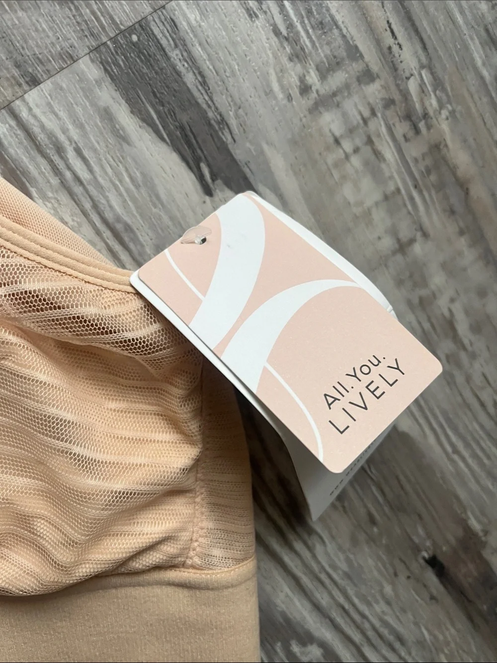 Lively Light Nude Wireless Bralette with Sheer Striped Cups